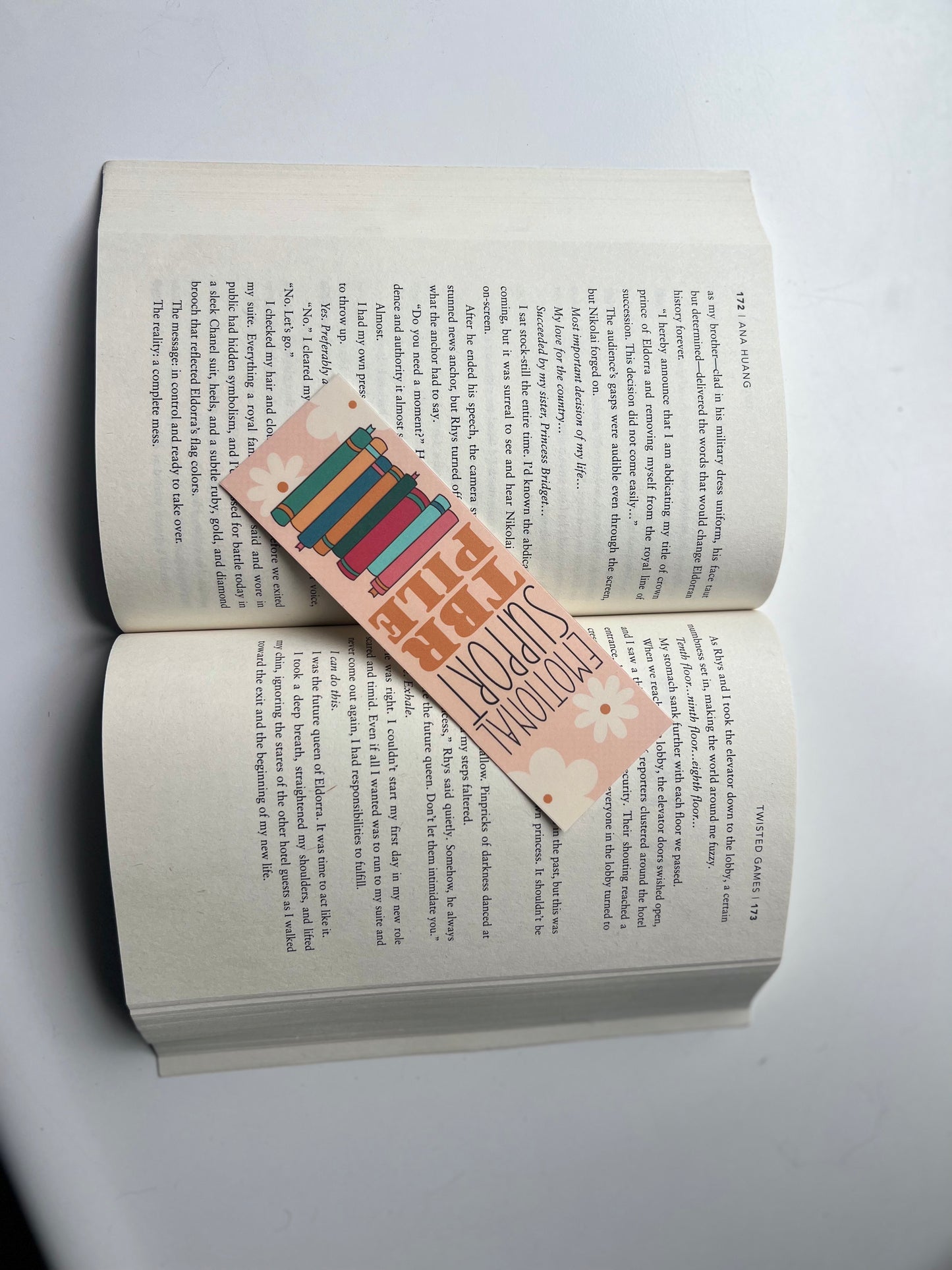 "Emotional Support TBR" Bookmark