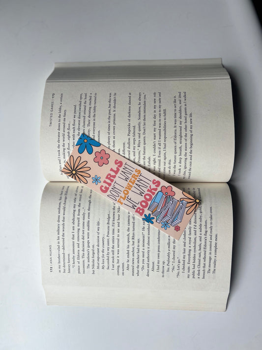 "We Want Books" Bookmark