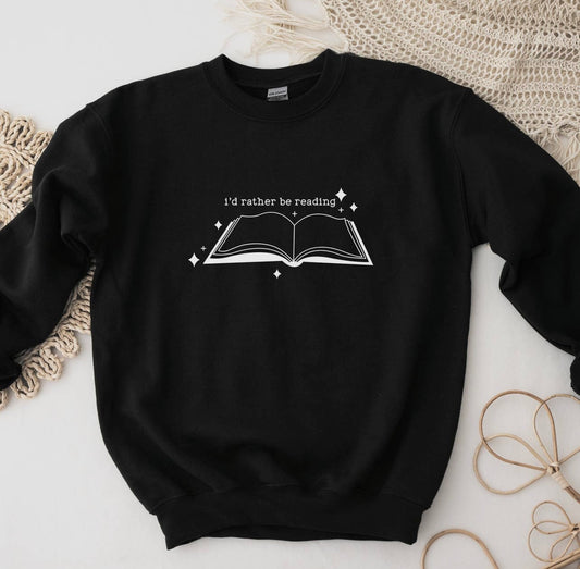 i'd rather be reading CREWNECK